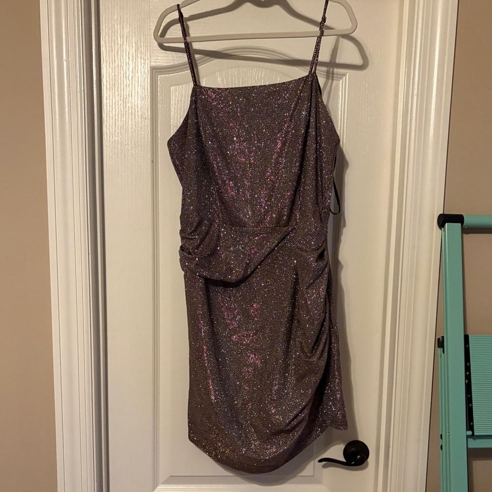 City Chic Sin City Dress - bronze NWT Size 16